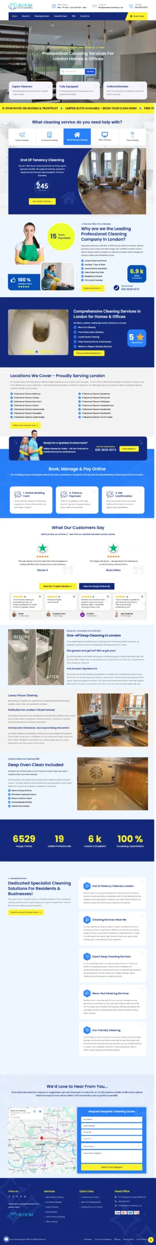 bloomecocleaning.co .uk website designed developed by muhammad daniyal scaled