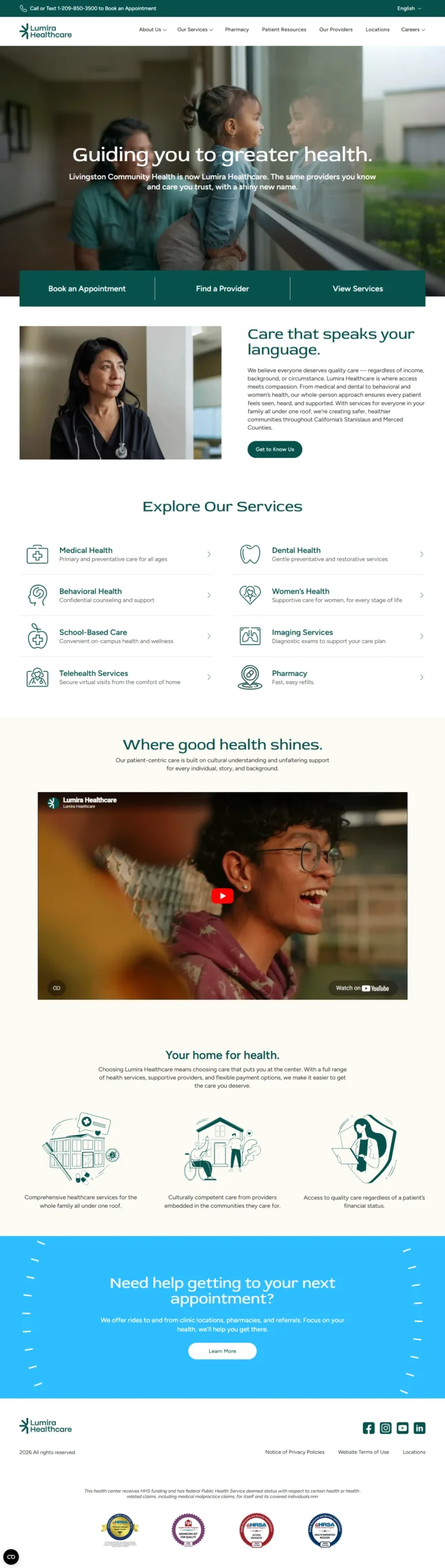 lumirahealthcare.com website designed developed by muhammad daniyal scaled