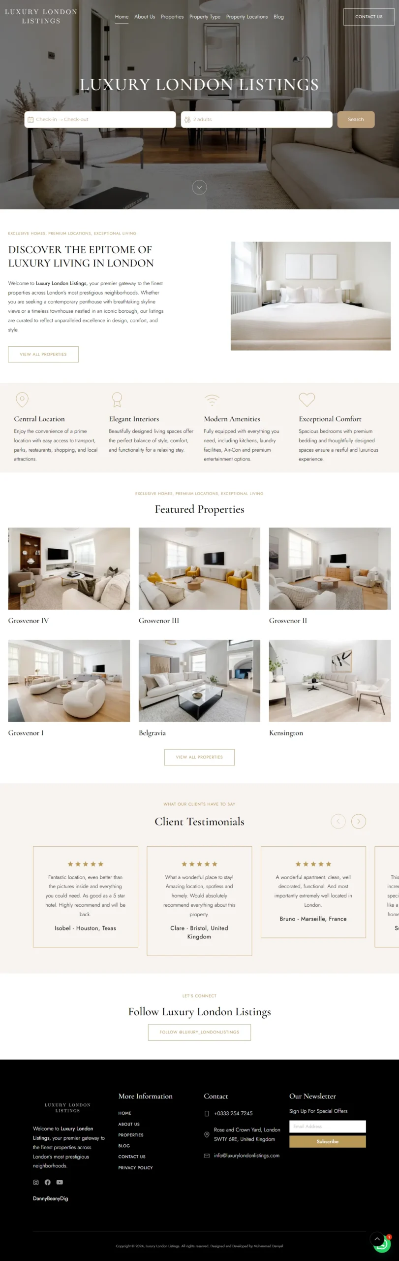 luxurylondonlistings.com website designed developed by muhammad daniyal scaled