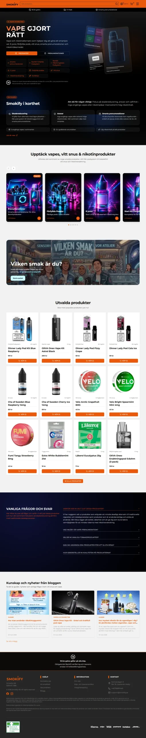 smokify.se website designed developed by muhammad daniyal scaled